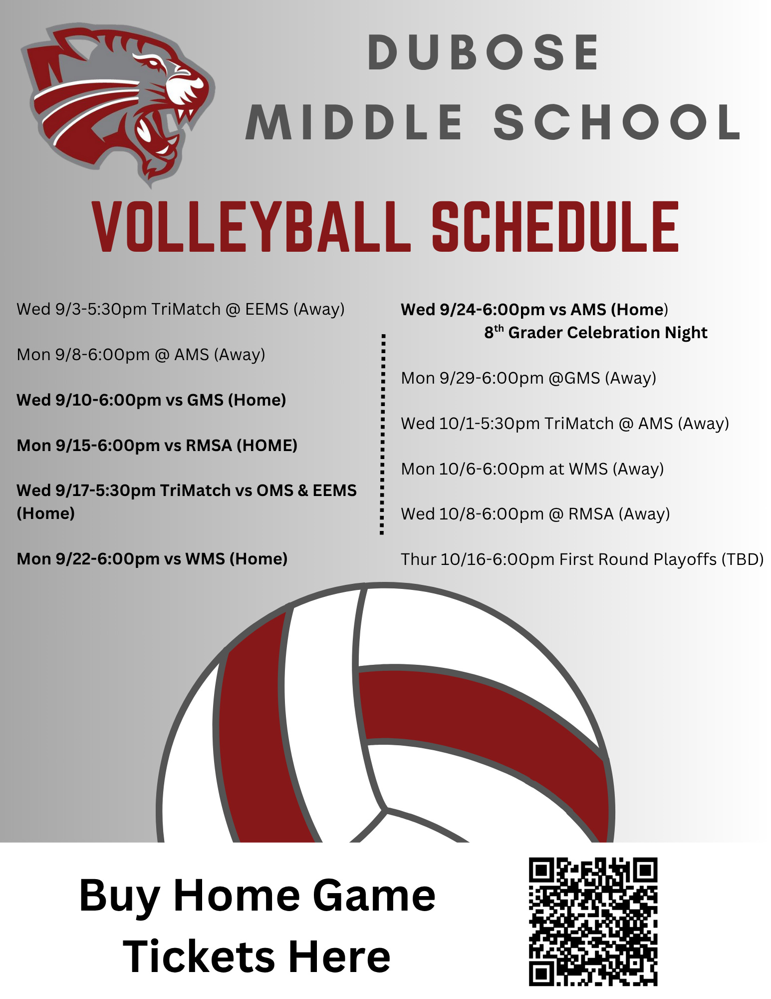 Volleyball Schedule